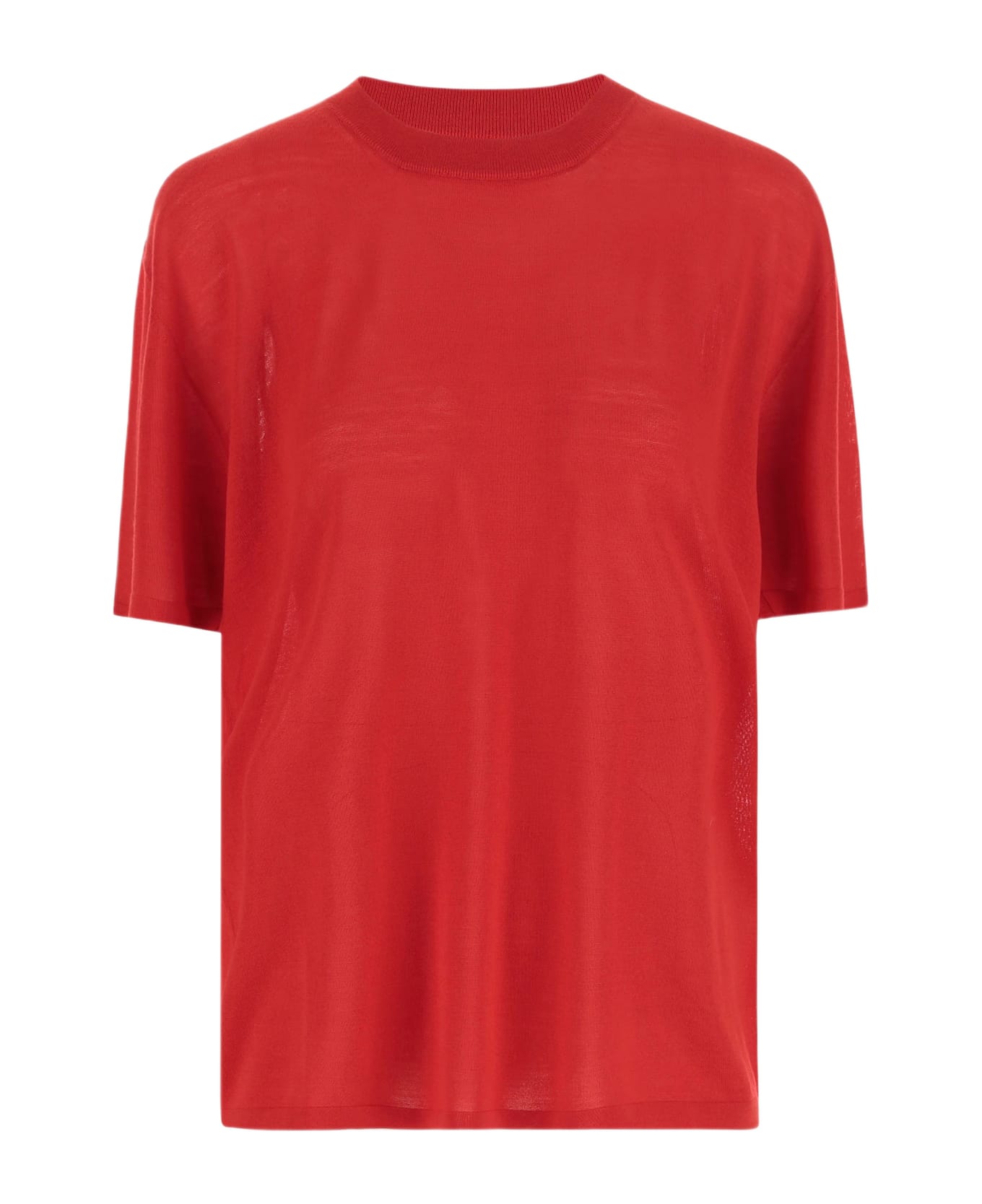 Armarium Wool T-shirt With Logo - Red