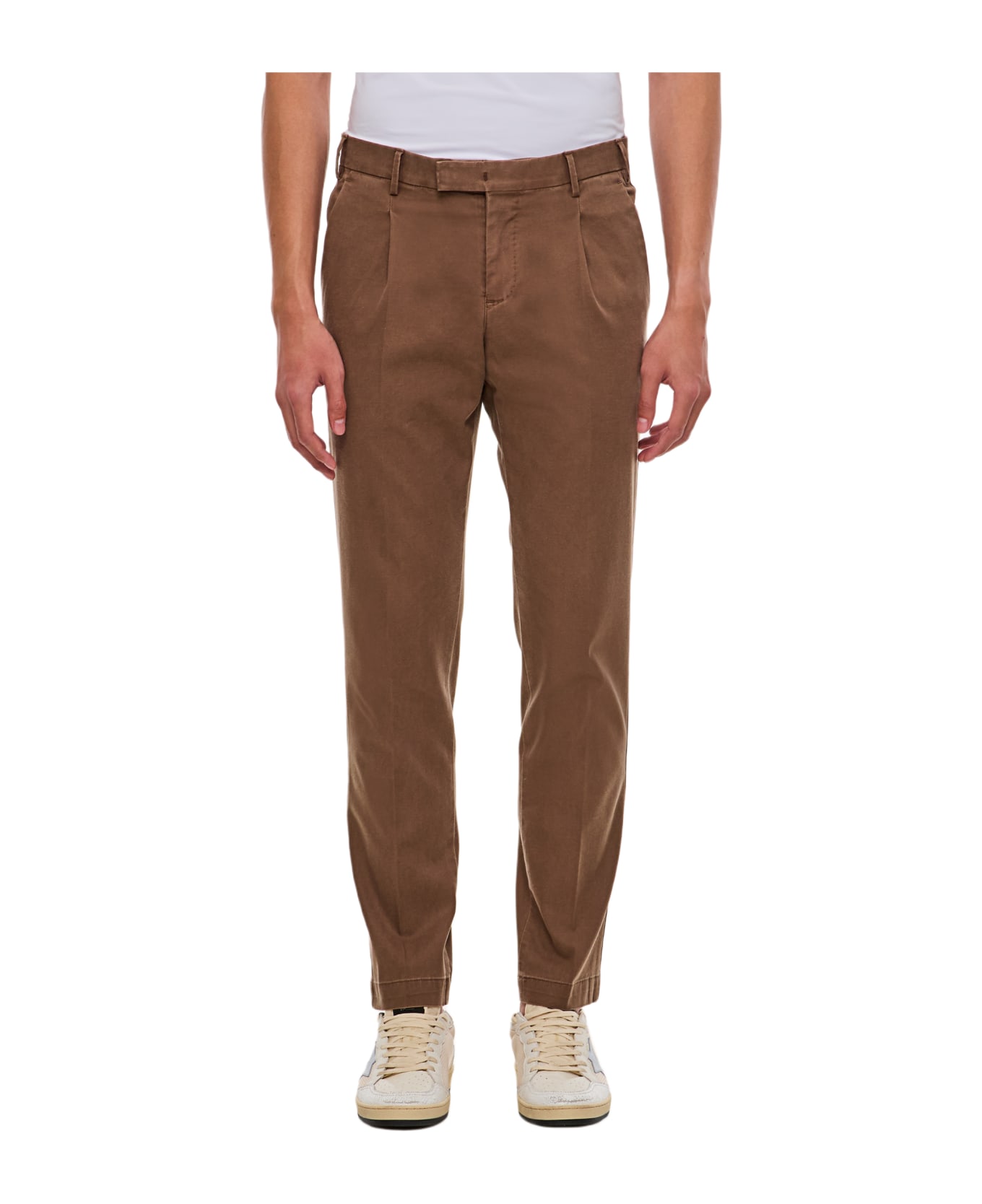 PT01 Cotton Trousers - Brown ボトムス