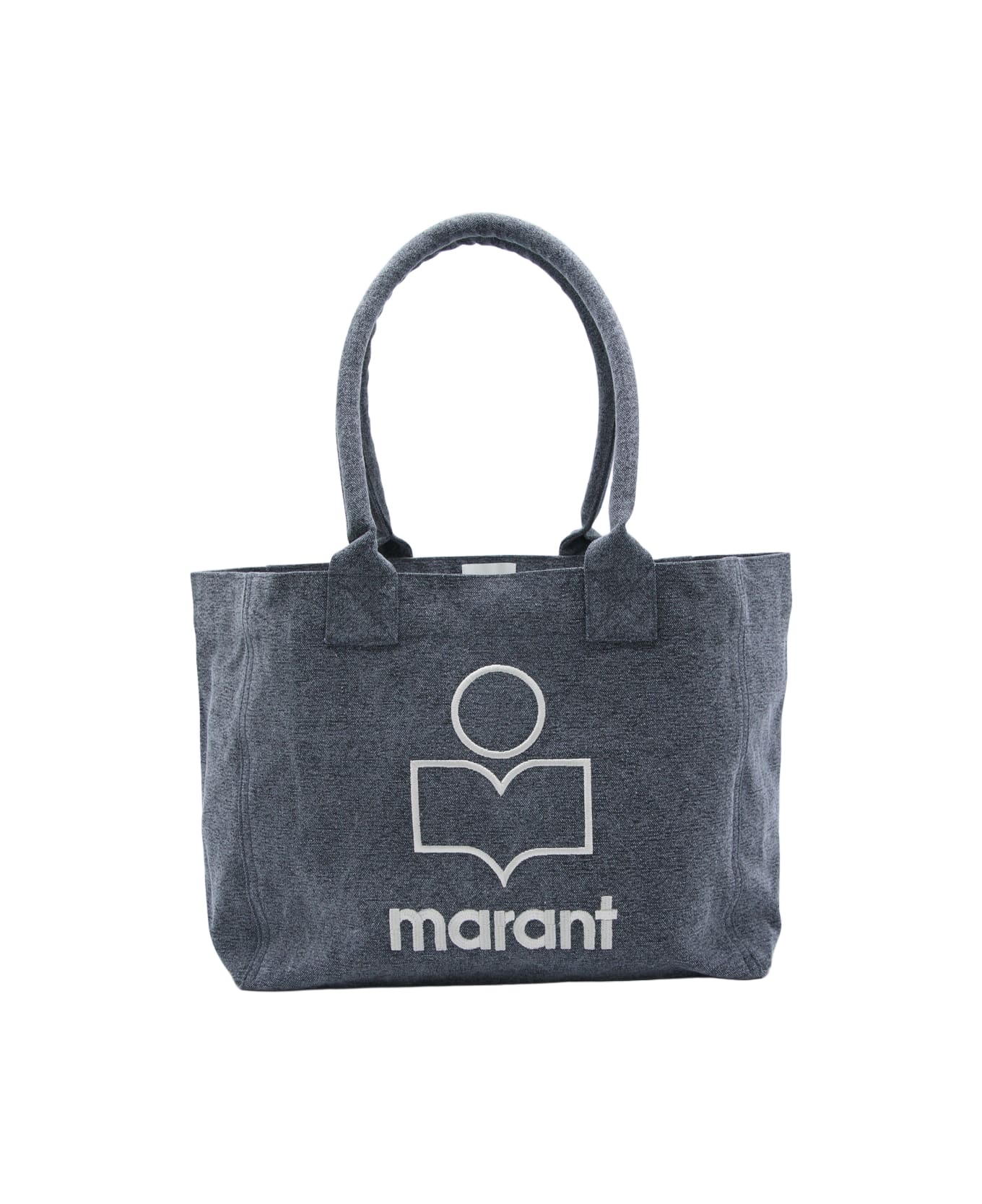 Isabel Marant Dark Grey Cotton Tote - FADED BLACK