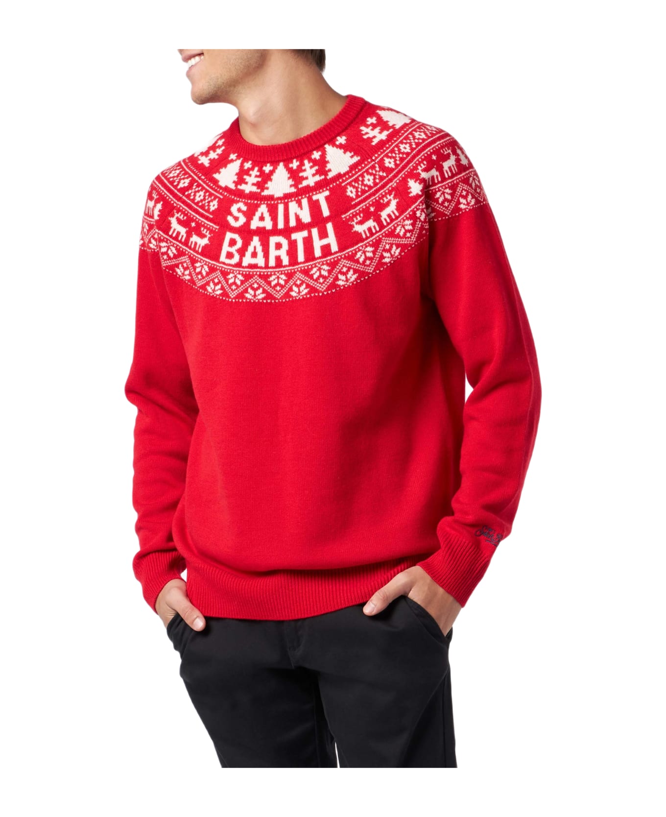 MC2 Saint Barth Norwegian Style Man Red Sweater - RED