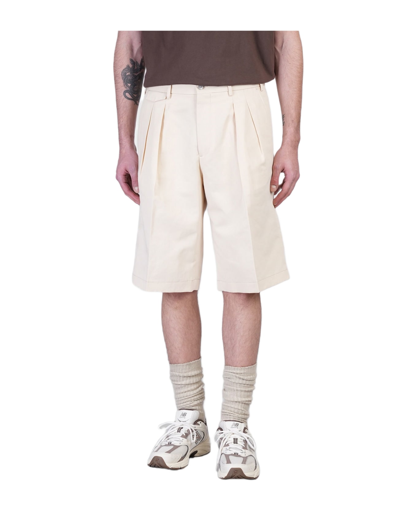 Briglia 1949 Bedfords Shorts In Beige Cotton - beige