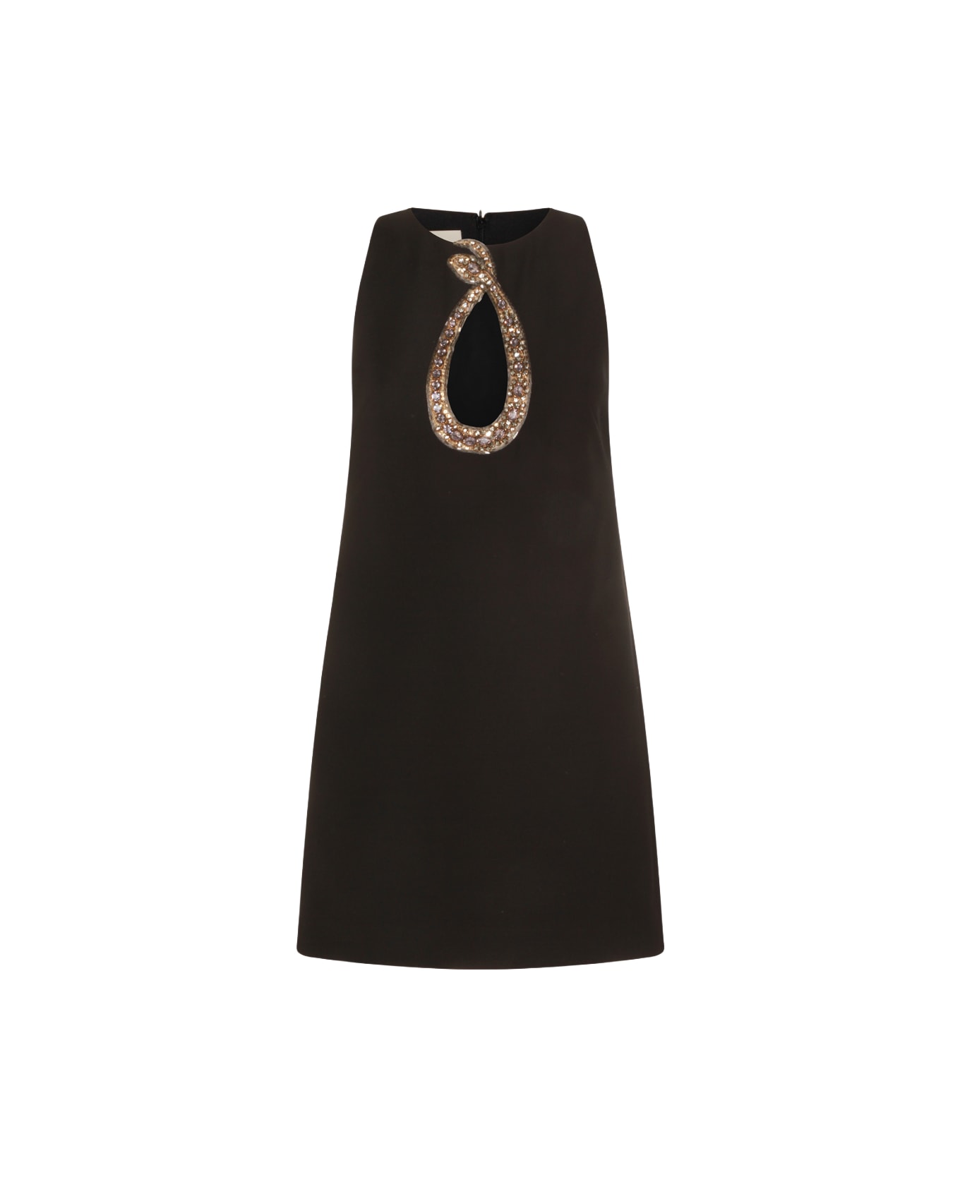 Valentino Black Dress - NERO/GOLD/SILVER