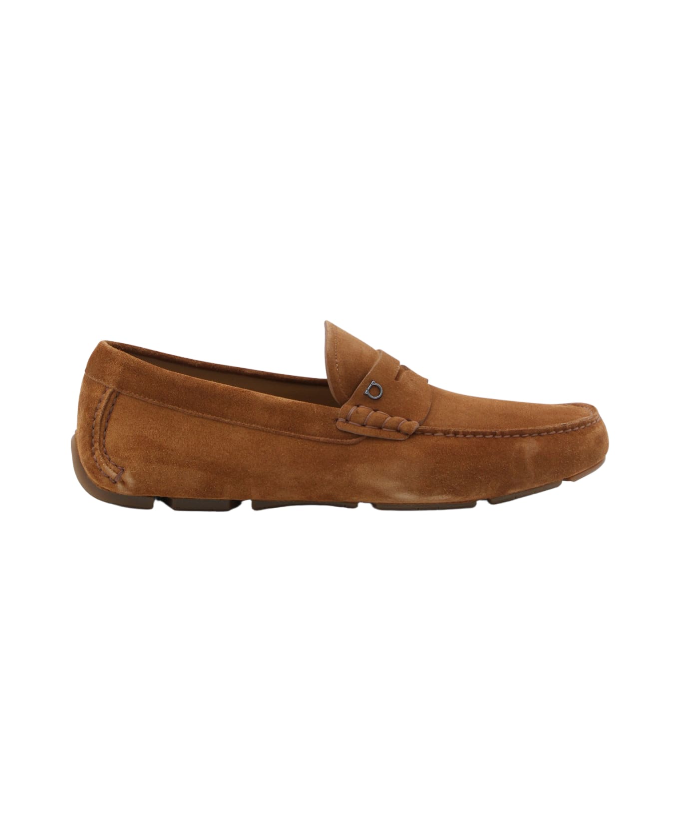 Ferragamo Brown Leather Timothy Loafers