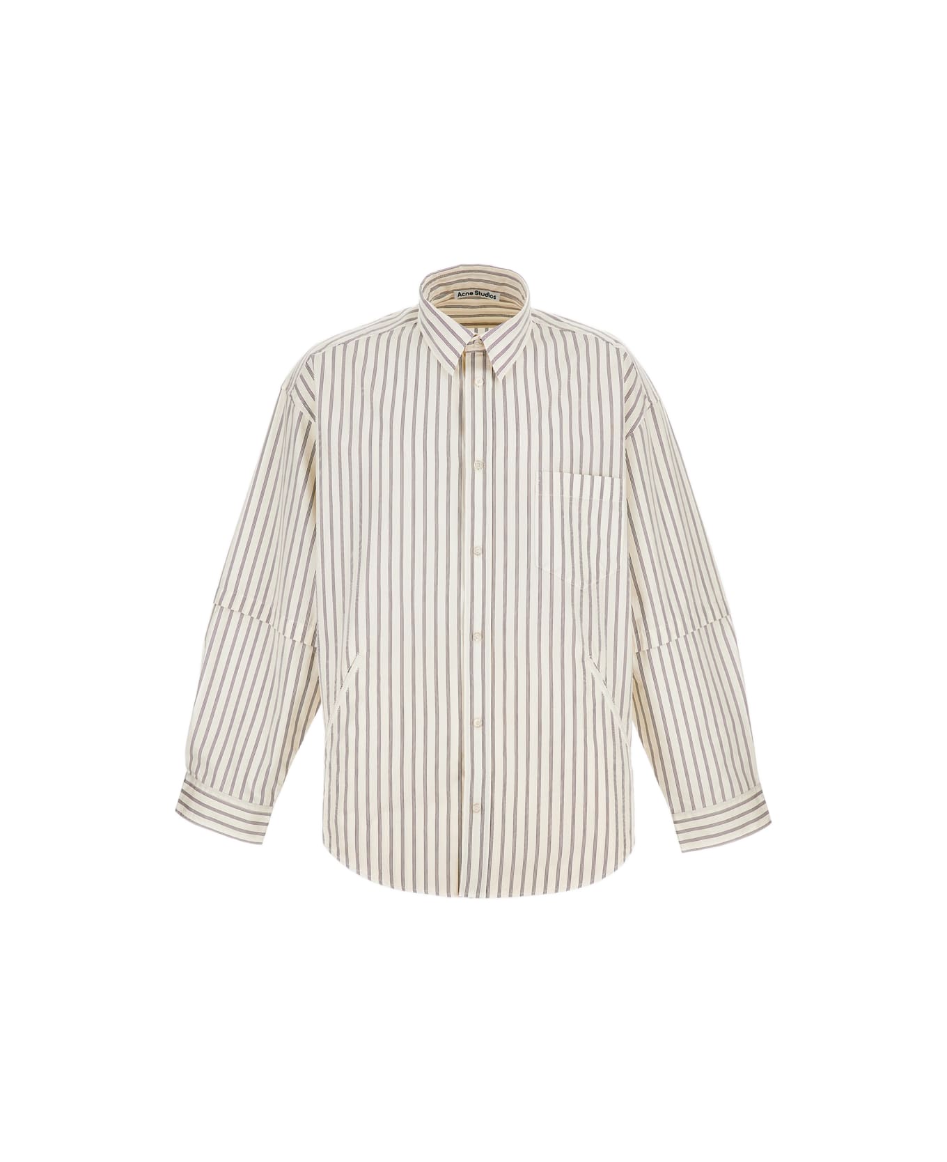 Acne Studios Double-sleeve Stripe Shirt - White
