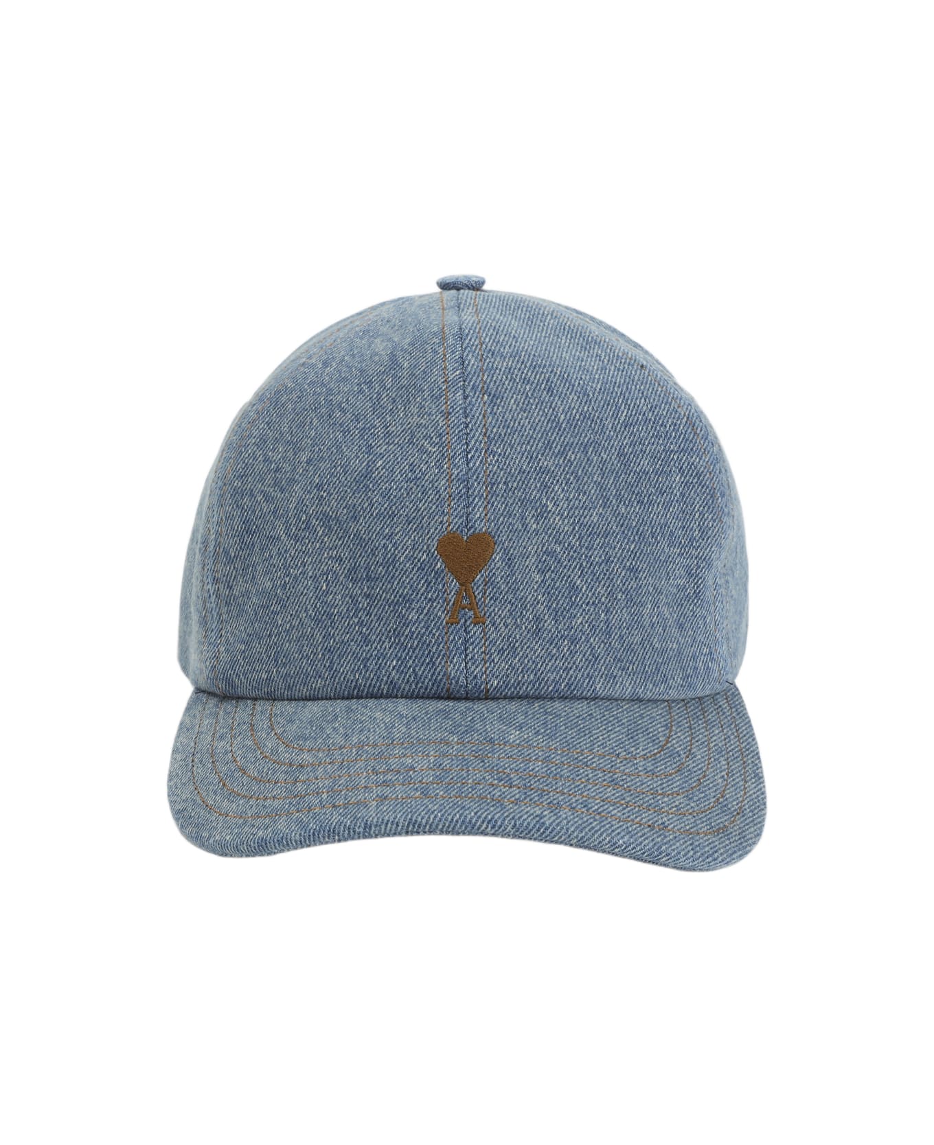 Ami Alexandre Mattiussi Tabacco De Coeur Embroidery Cap - Bleu Used