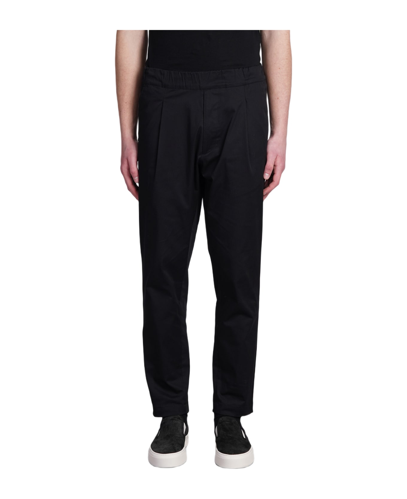 Low Brand Seul Work Pants In Black Cotton - black