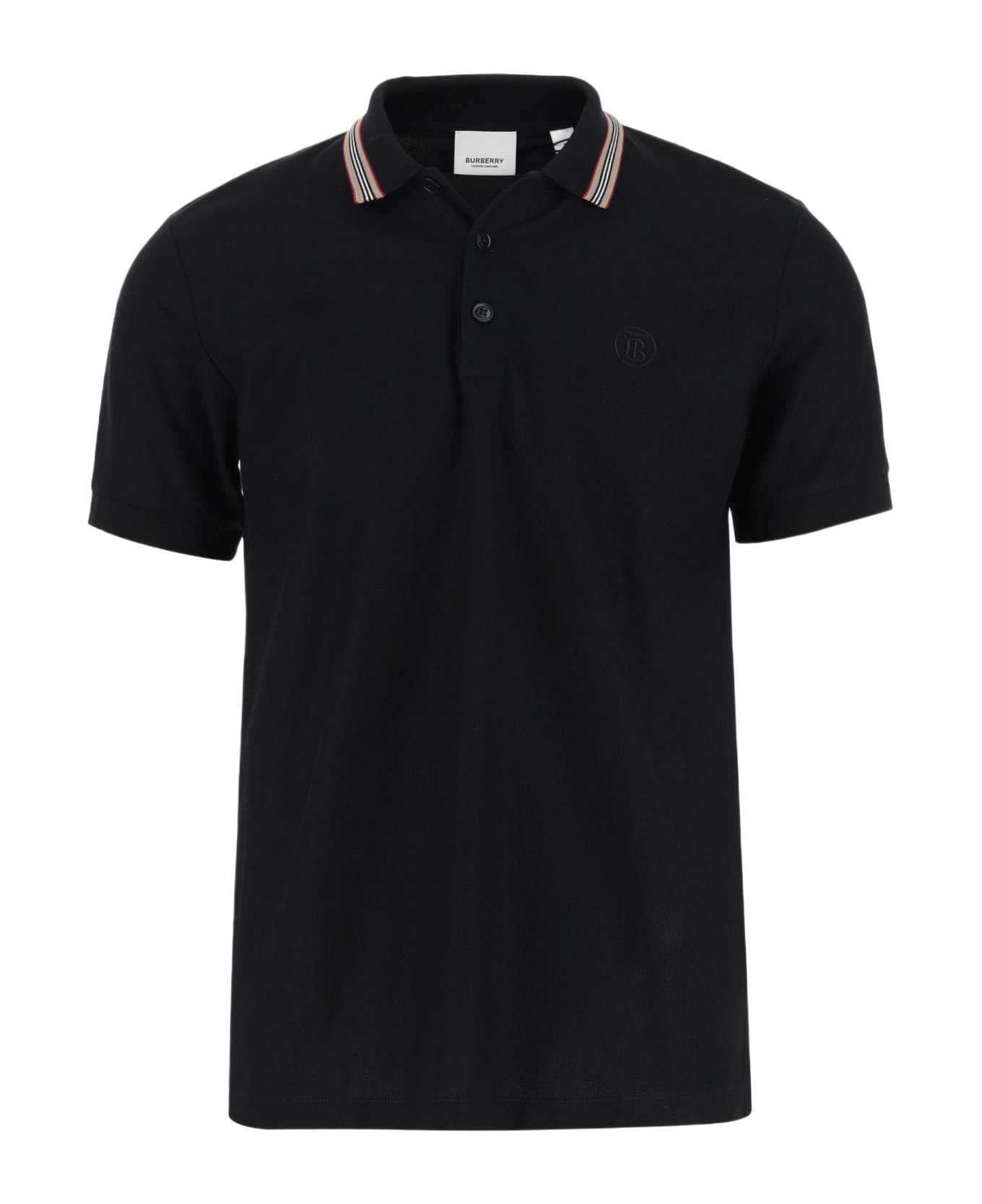 Burberry Cotton Pique Polo Shirt - Black
