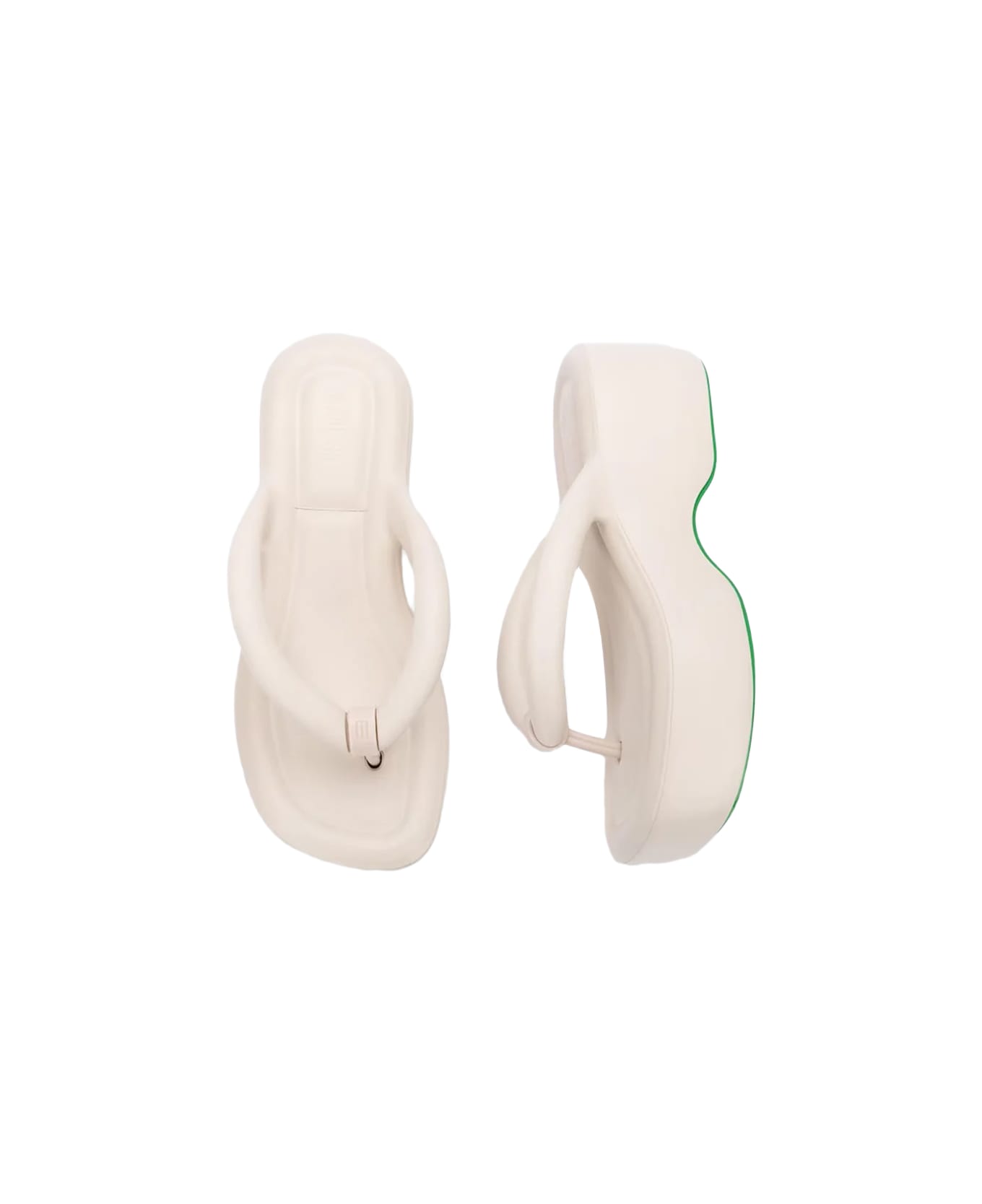 Melissa Free Platform Ad Off white rubber platform flip-flop - Free - Panna/verde