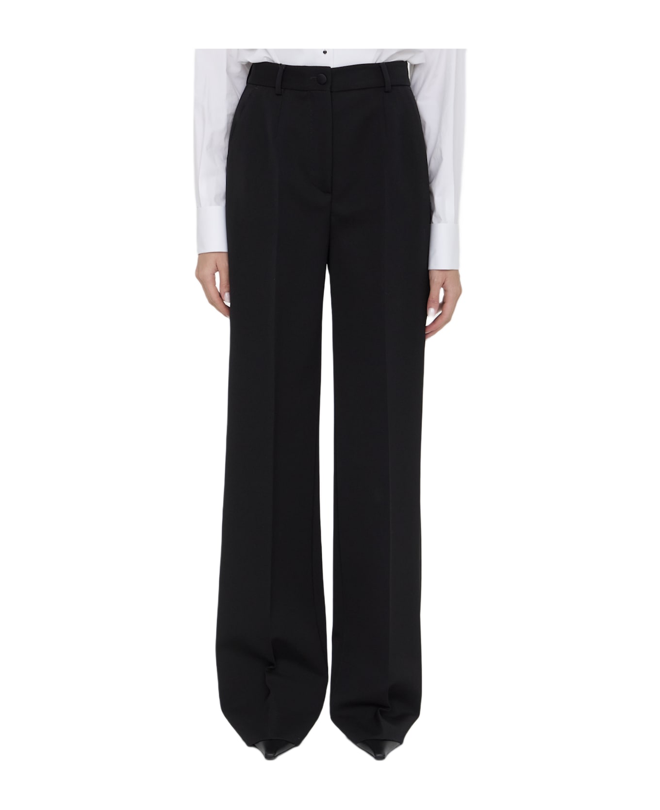 Dolce & Gabbana Gabardine Tuxedo Pants - Black