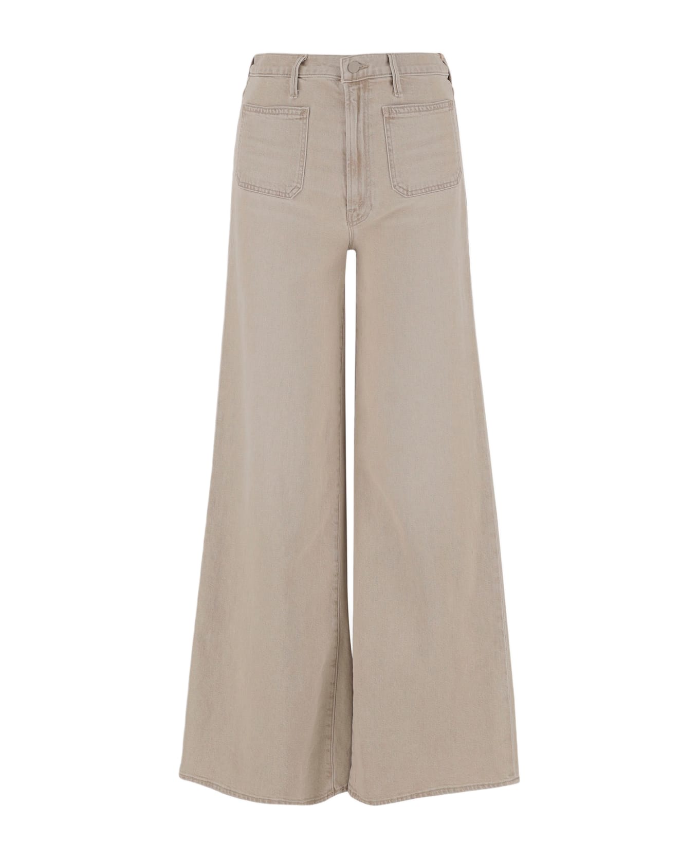 Mother Cotton Undercover Sneak Jeans - Beige