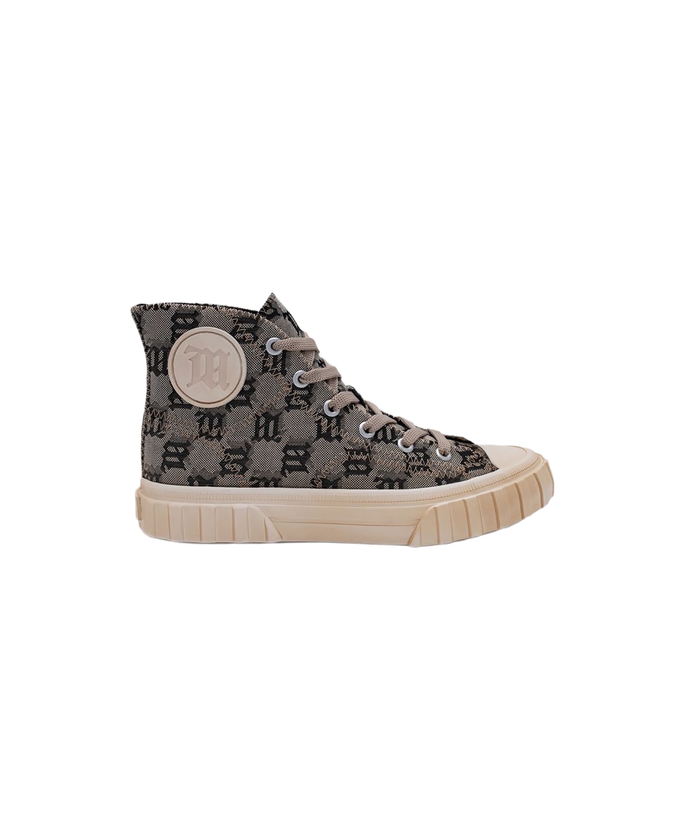 MISBHV Army Sneaker High Monogram Beige canvas monogram high sneaker - Army sneaker high monogram - Beige