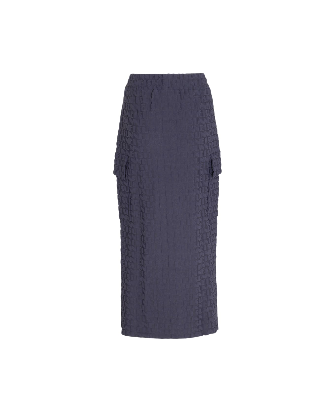Sunnei Dark Navy Stretch Long Skirt - Blue