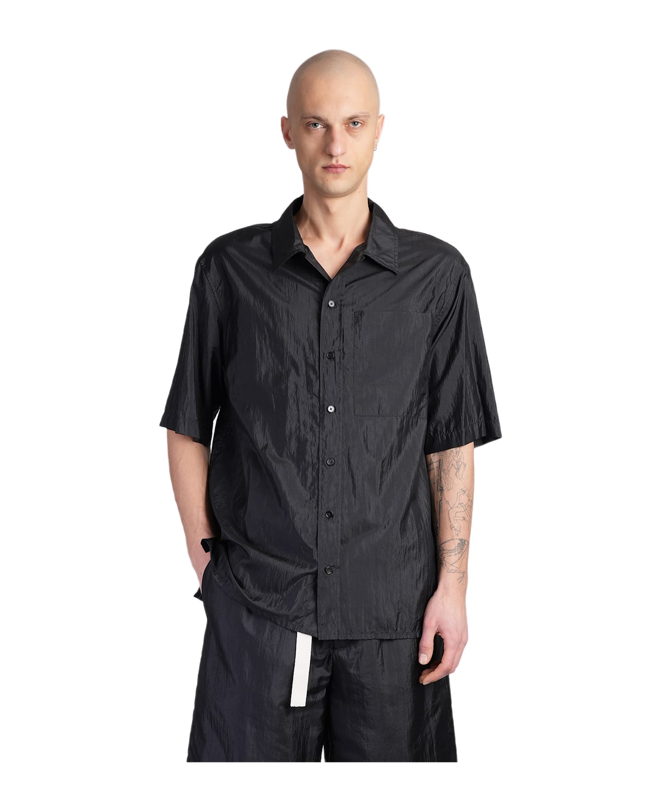 Jil Sander Shirt 165 Shirt In Black Polyamide - black
