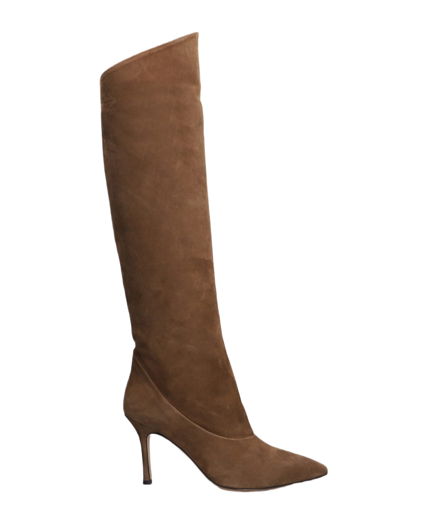The Seller High Heels Boots In Leather Color Suede - leather color