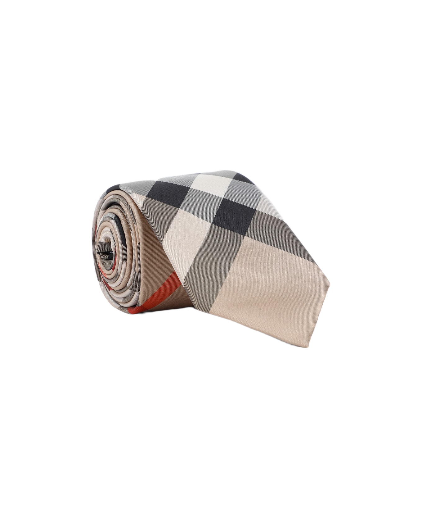 Burberry Classic Cut Check Silk Tie - Archive Beige