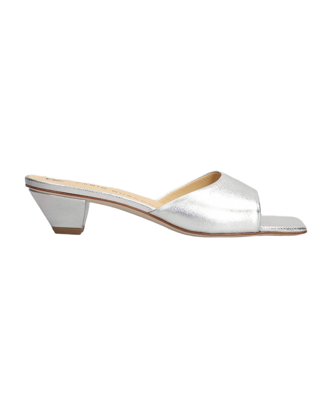Fabio Rusconi Slipper-mule In Silver Leather - silver