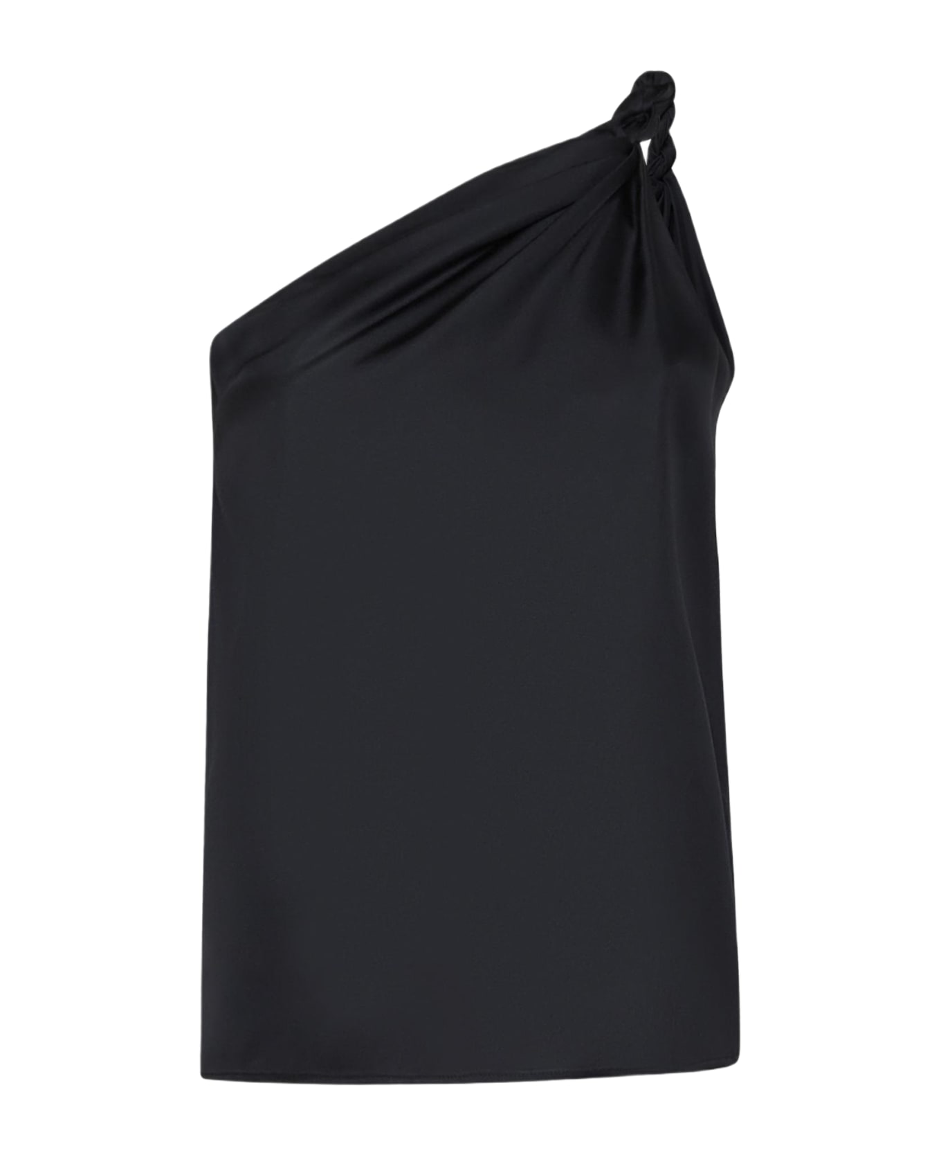 Loulou Studio Adiran One-shoulder Silk Top - Black