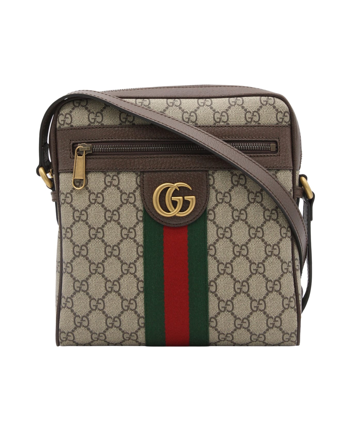 Gucci Brown Crossbody Bag - Beige