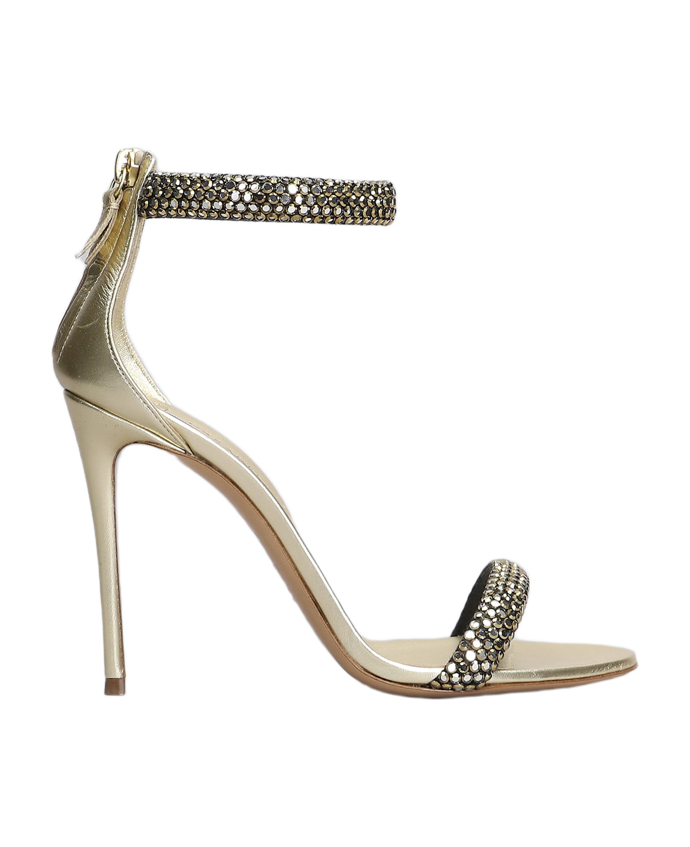 Casadei Julia Olimpo Sandals In Gold Leather - gold