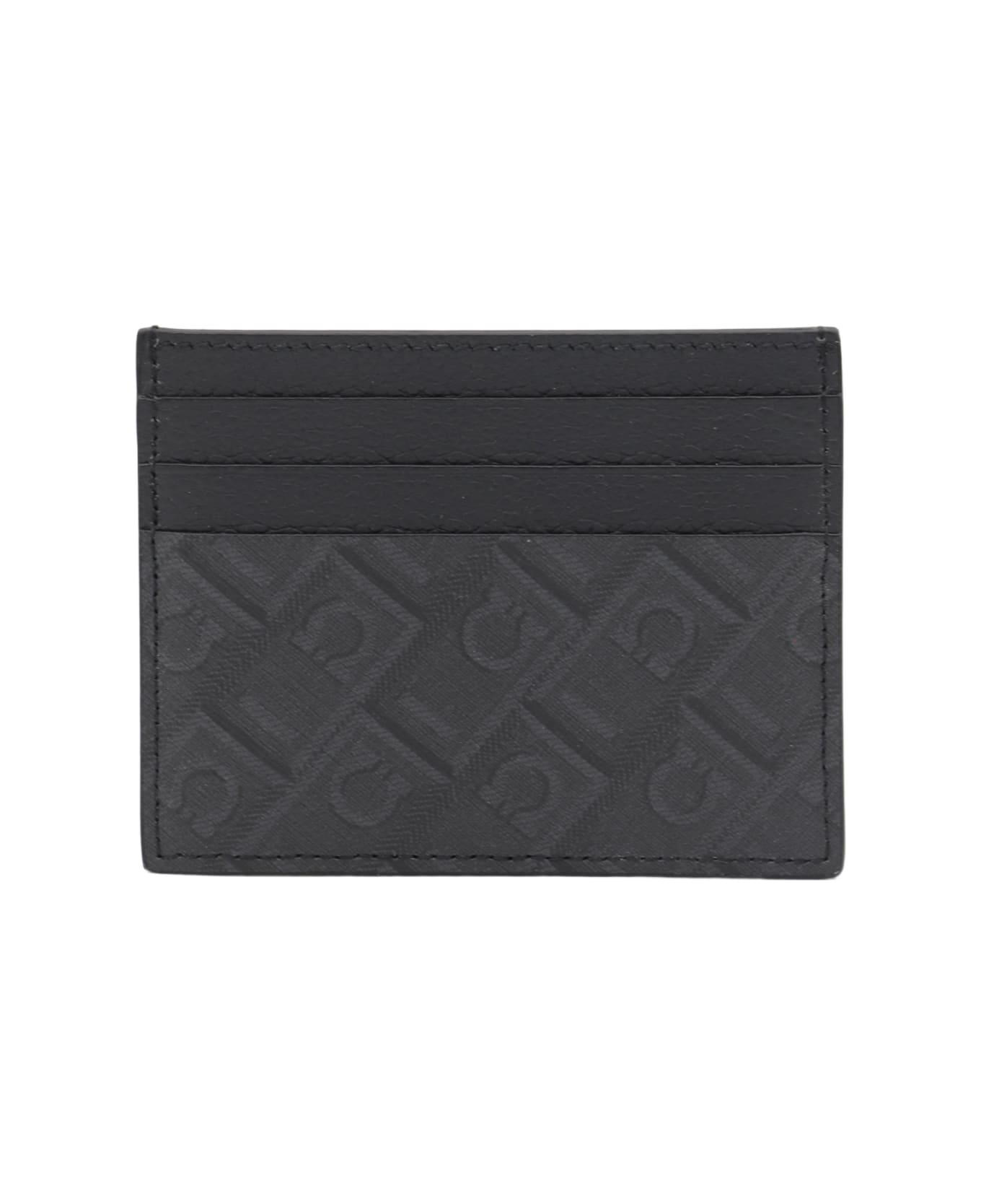 Ferragamo Black Leather Card Holder - BLACK