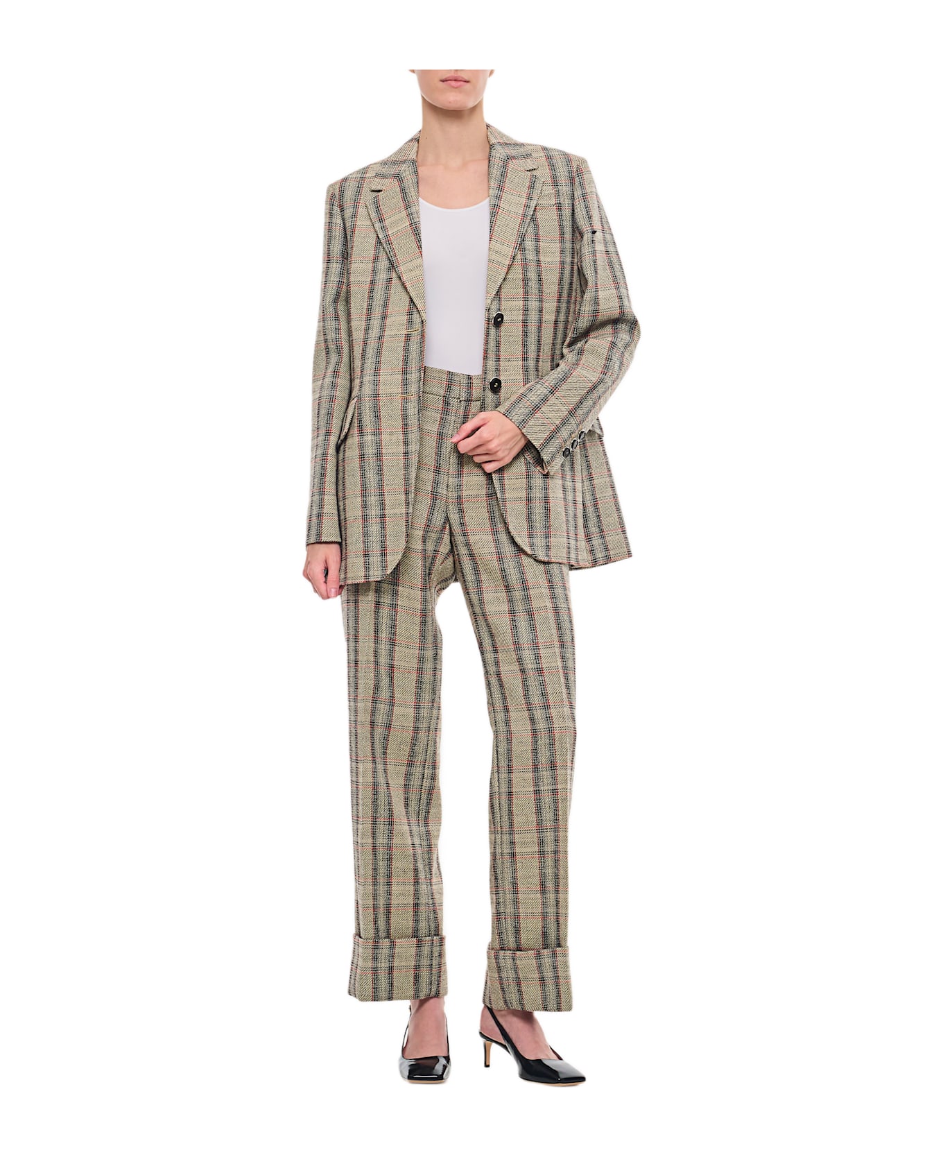 Durazzi Milano Checked Tailored Jacket - MultiColour