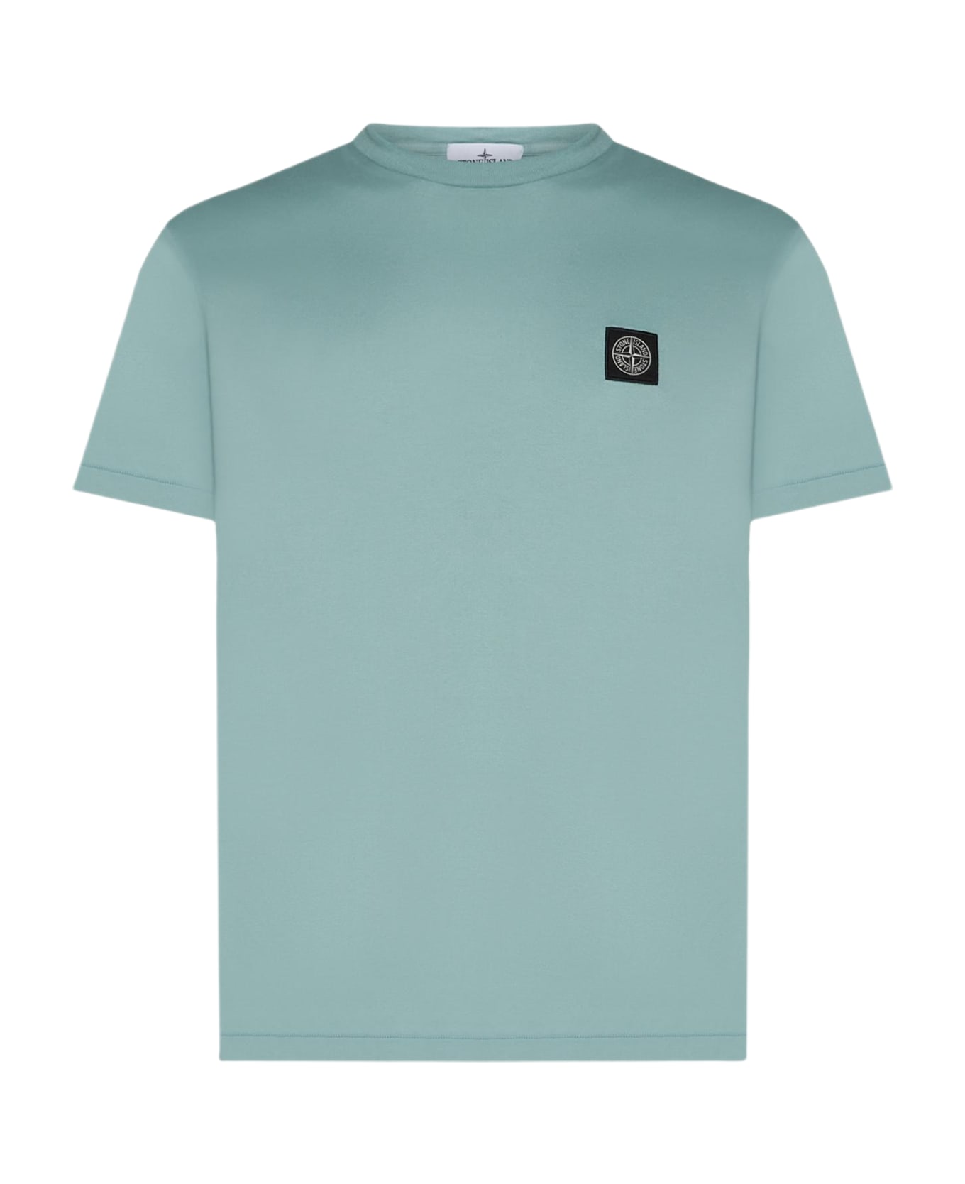 Stone Island Logo-patch Cotton T-shirt - GREEN