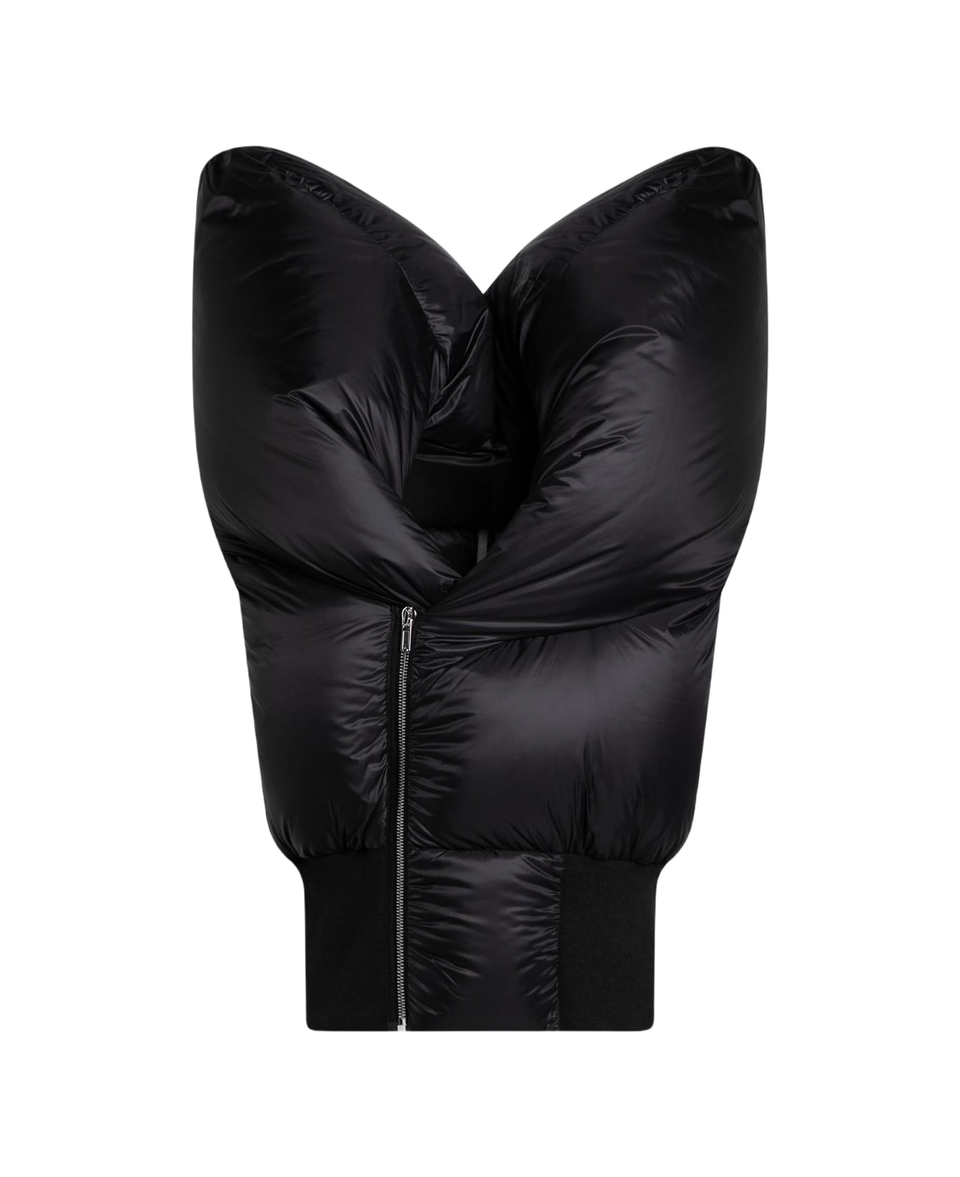 Rick Owens Anubis Black Padded Waistcoat - Black