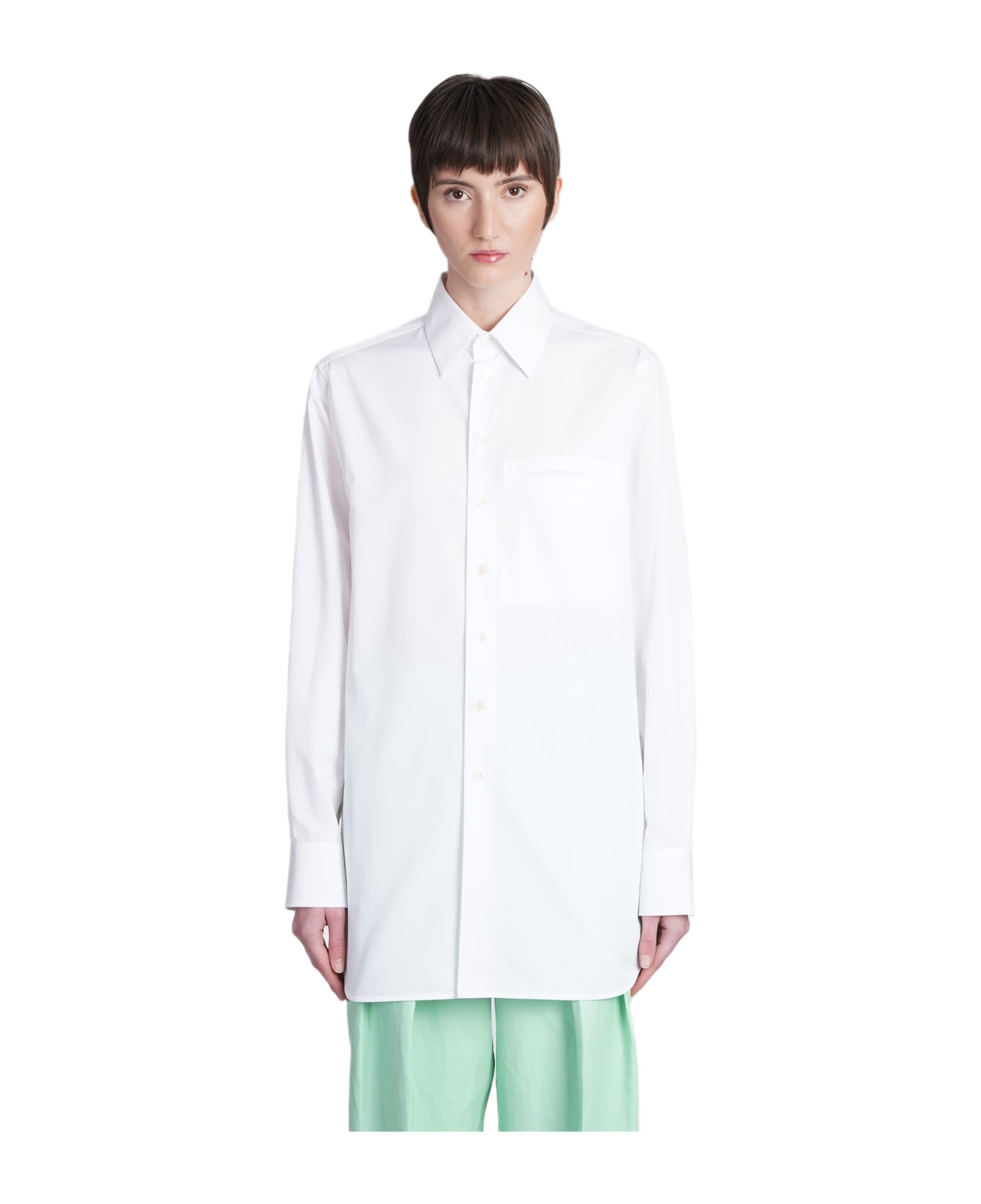 Stella McCartney Shirt In White Cotton - white シャツ