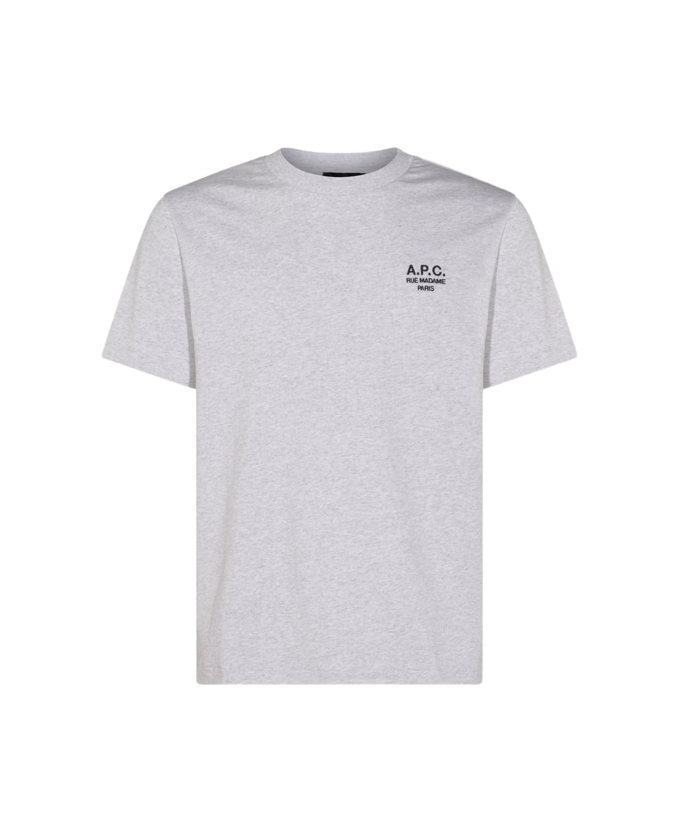 A.P.C. Light Grey Cotton T-shirt - HEATHERED
GREY/BLACK