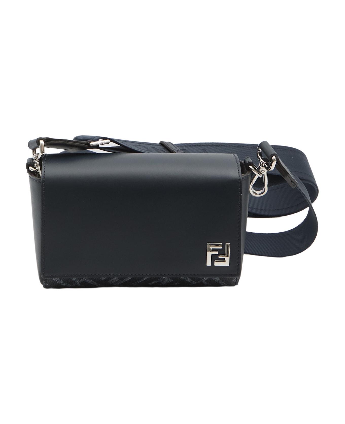Fendi Squared Ff Compact Bag - BLUE