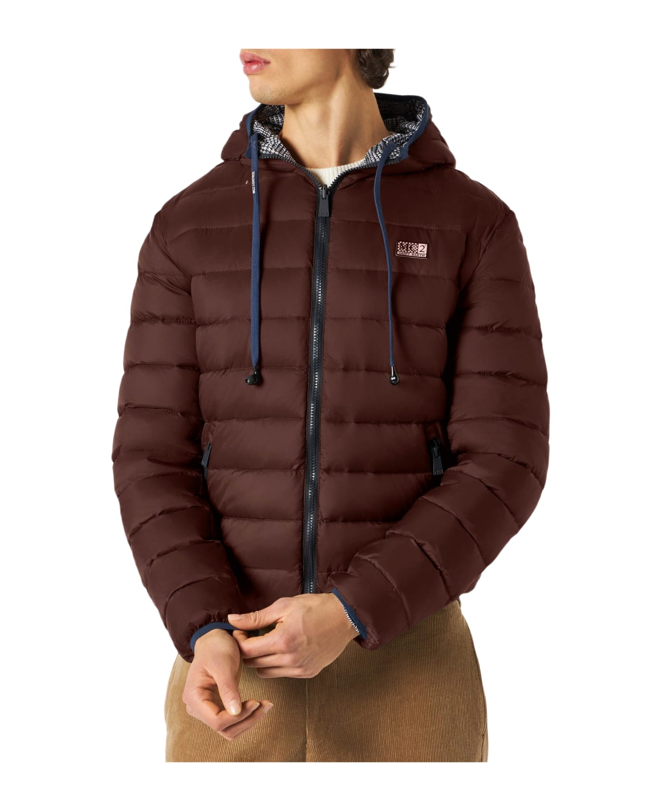 MC2 Saint Barth Man Double Face Brown Down Jacket Courchevel - BROWN