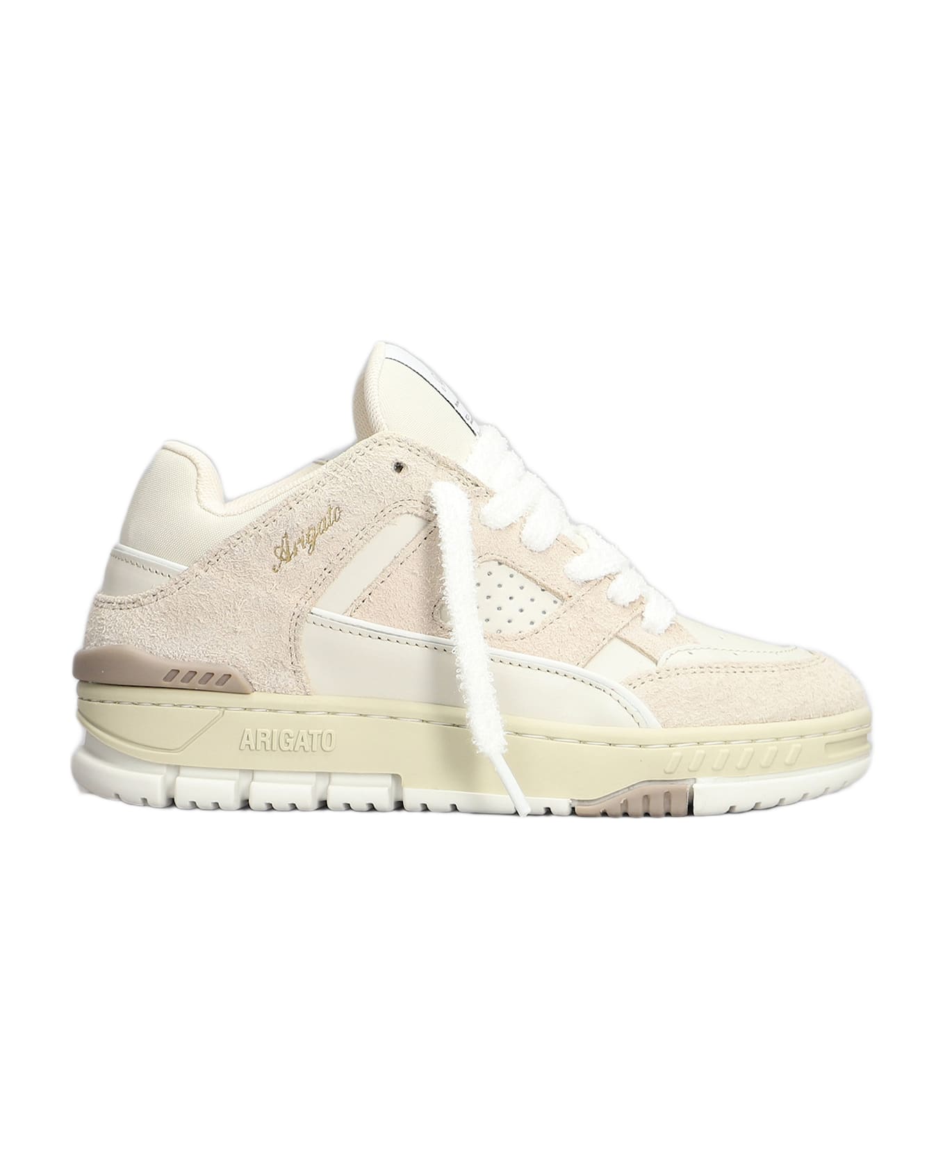 Axel Arigato Area Lo Fluffy Sneakers In Beige Suede - Beige Beige