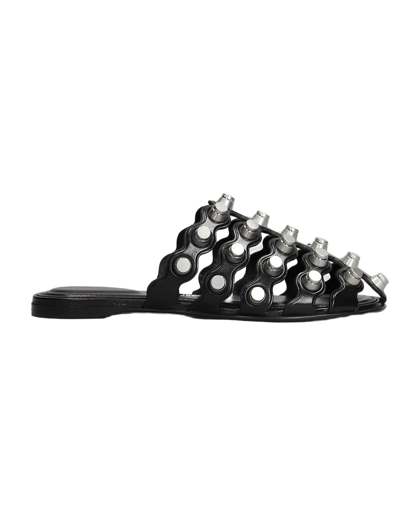 Alexander Wang Rexa Cage Slide Flats - black