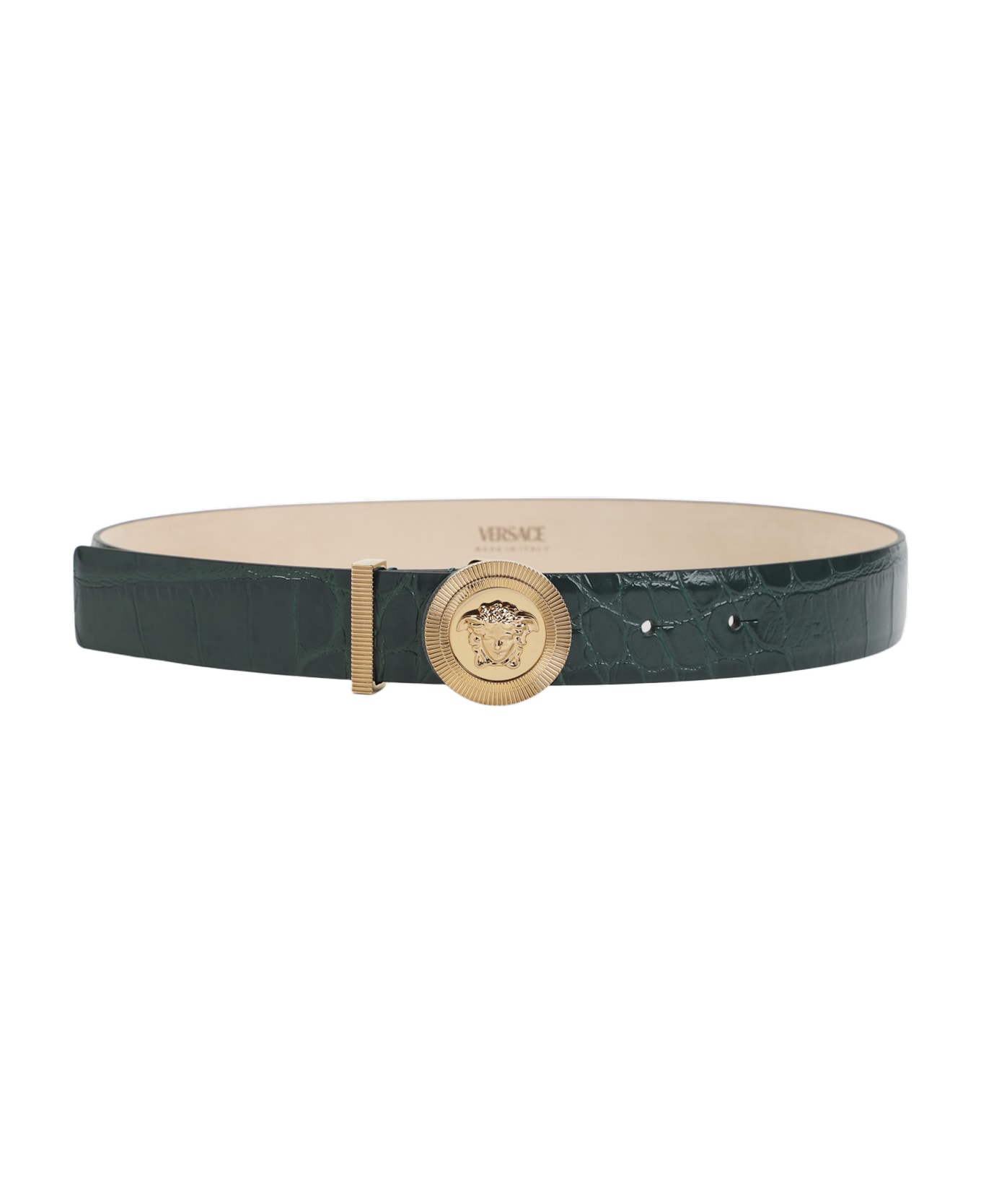 Versace Belt - V Dark Emerald