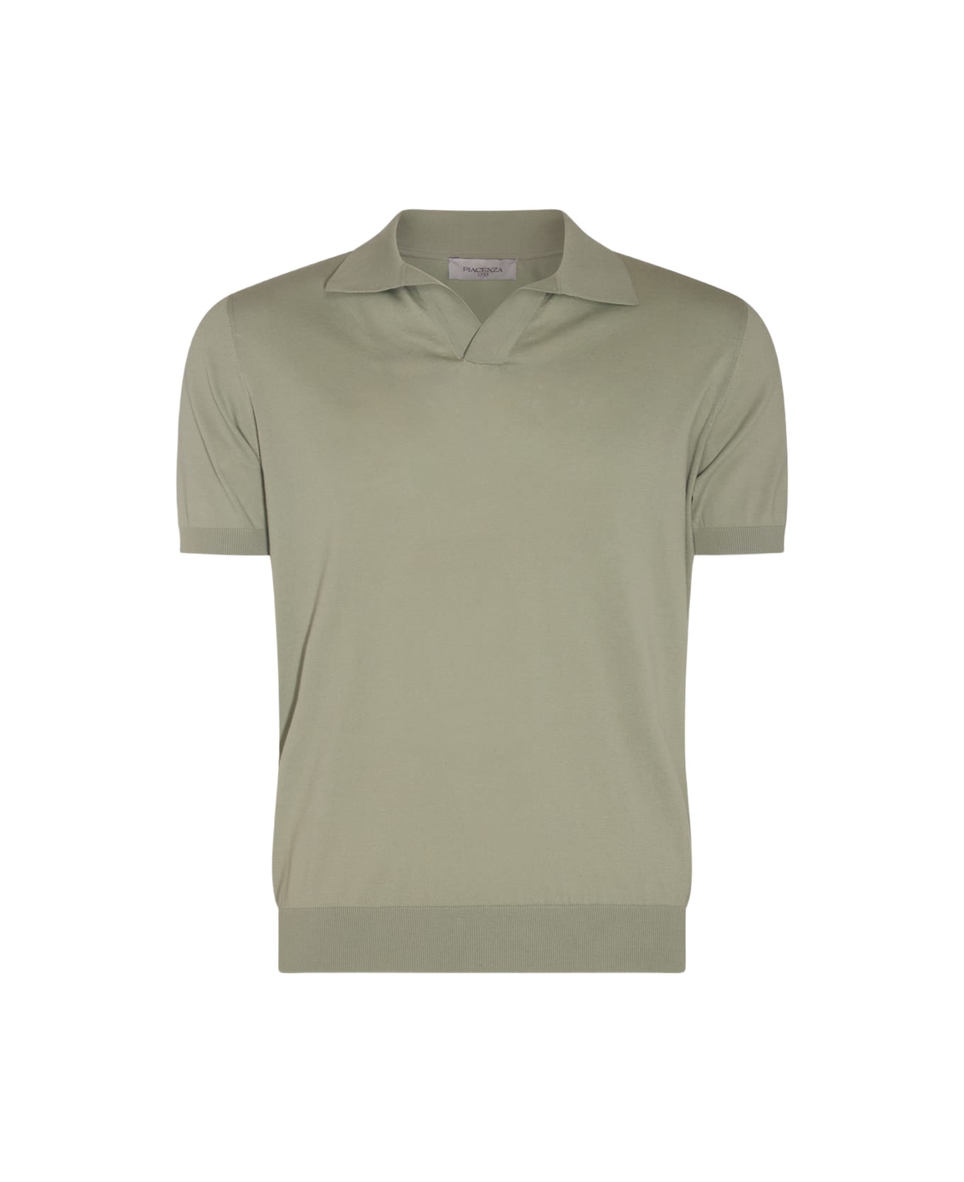 Piacenza Cashmere Sage Cotton Polo Shirt - SAGE