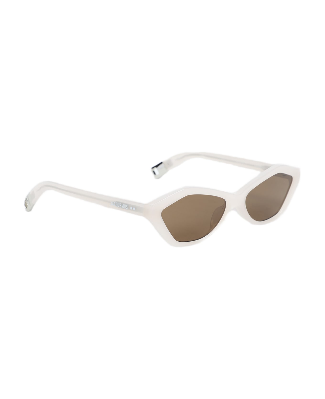 Jacquemus Les Lunettes Bambino Sunglasses - Pearl Slver Chocolate