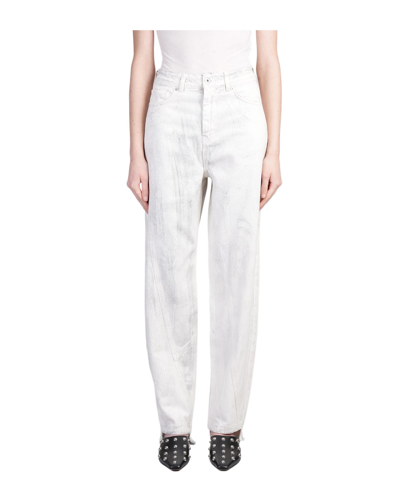 HALFBOY Jeans In White Denim - white