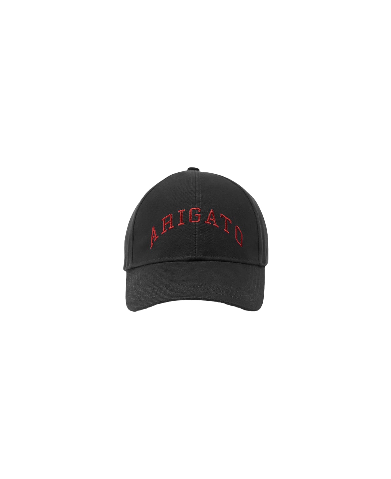 Axel Arigato College Arigato Cap Black cap with red logo embroidery - College Arigato cap - Nero