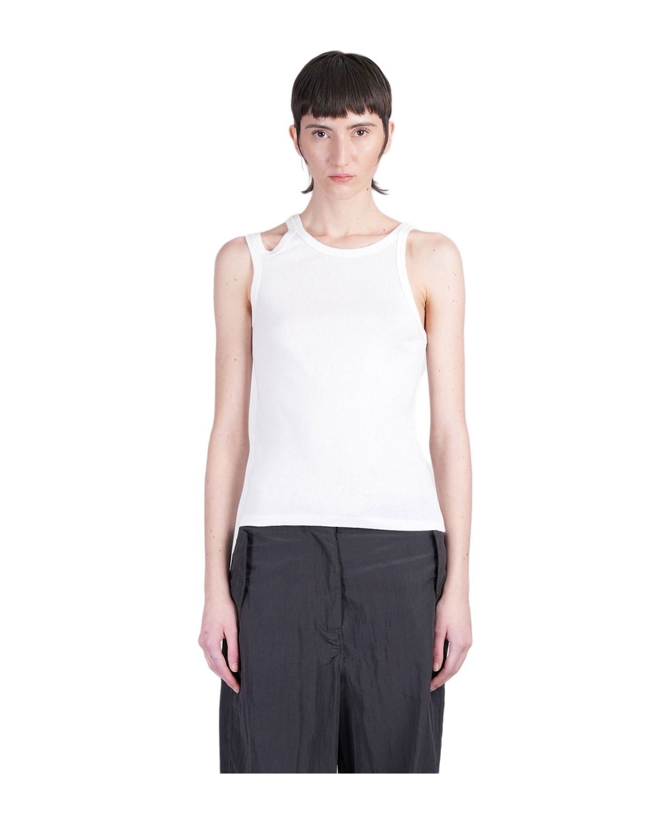 Laneus Topwear In White Cotton - white