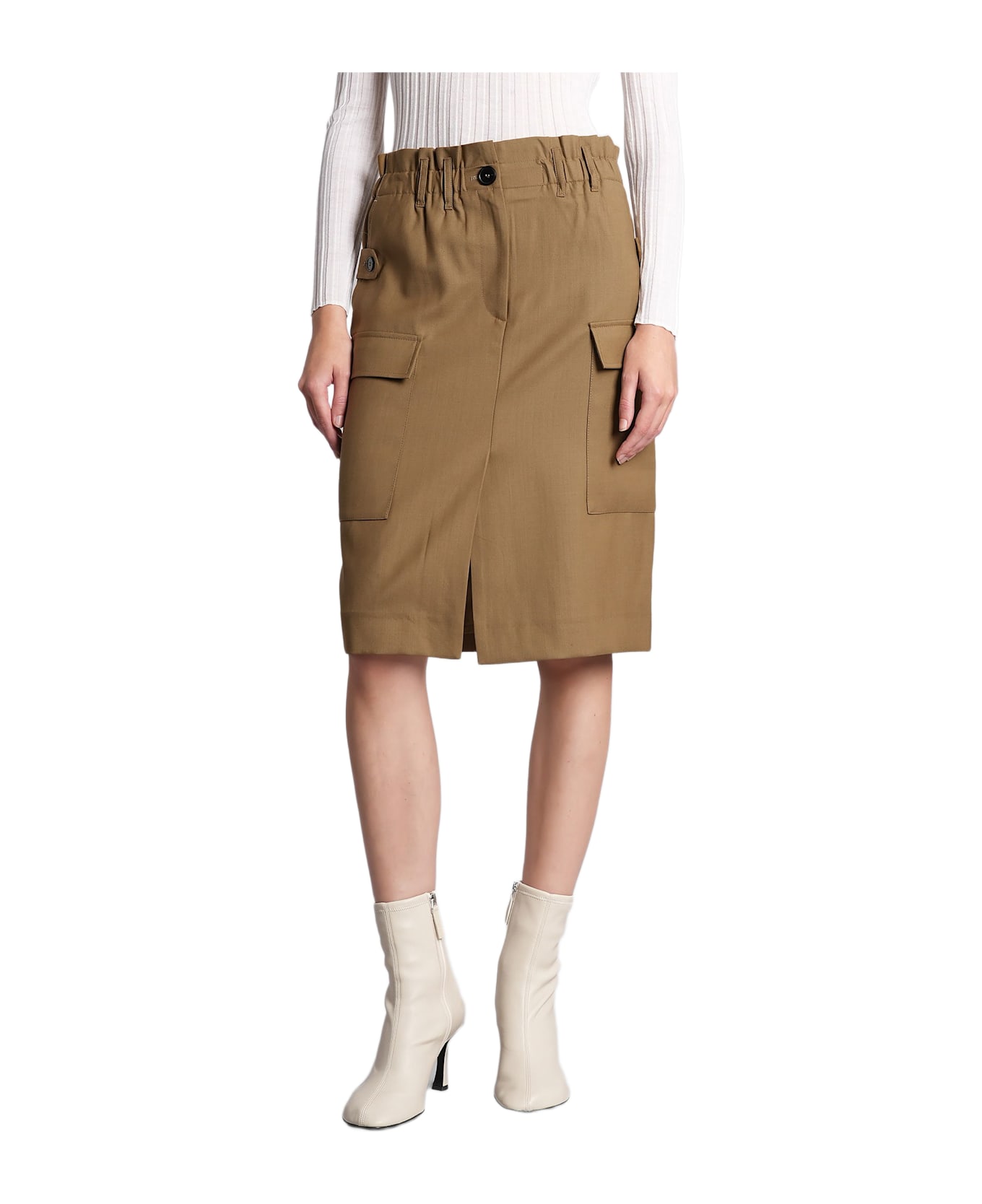 IRO Carrie Skirt In Camel Wool - Camel