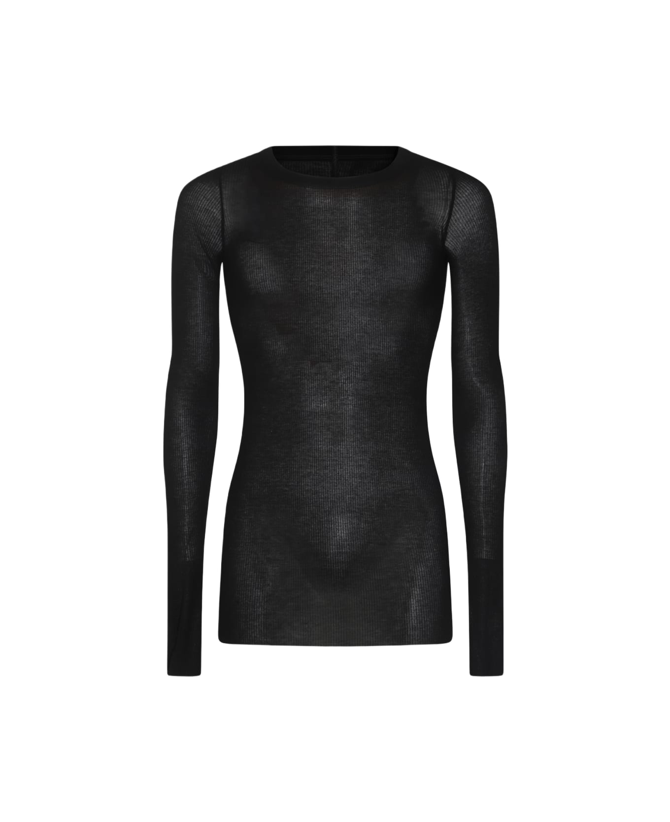 Rick Owens Black Cotton Knitwear - Black