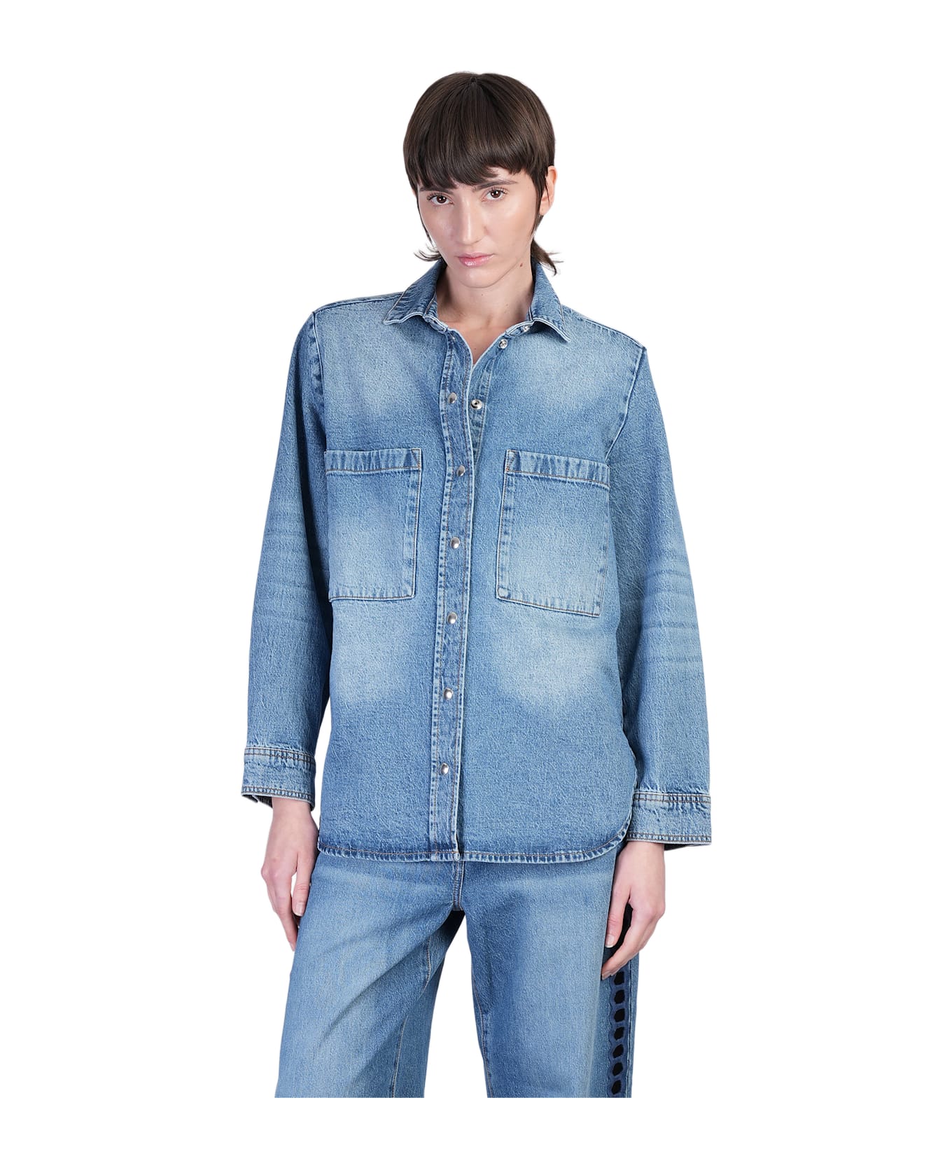 IRO Lydie Denim Jackets In Blue Cotton - blue