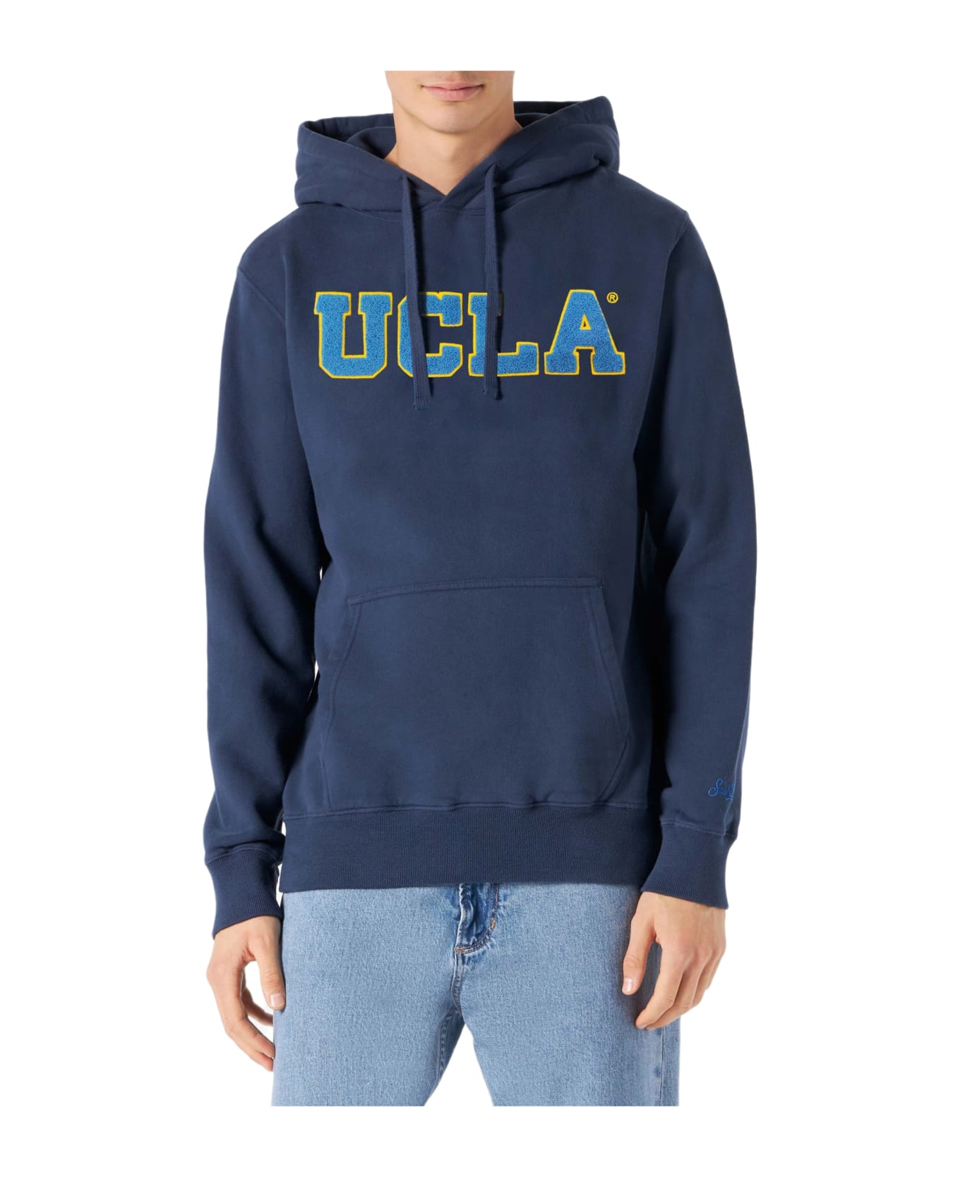 MC2 Saint Barth Cotton Hoodie With Ucla Terry Patch | Ucla Special Edition