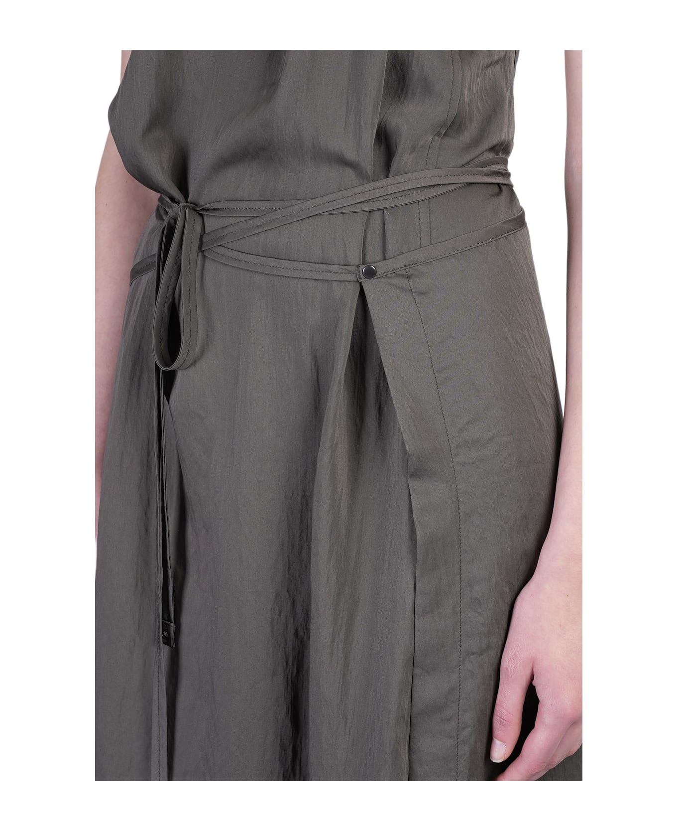 Lemaire Dress Woman In Brown Viscose - Bark Brown