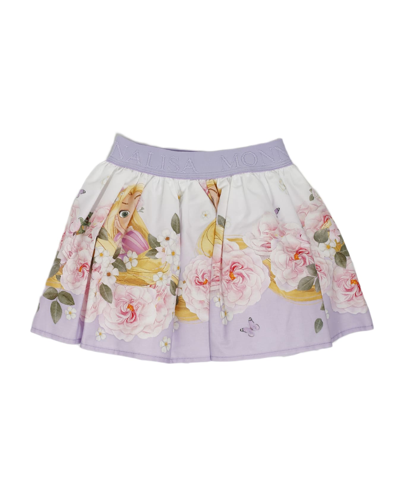 Monnalisa Skirt Skirt - BIANCO-LILLA ボトムス