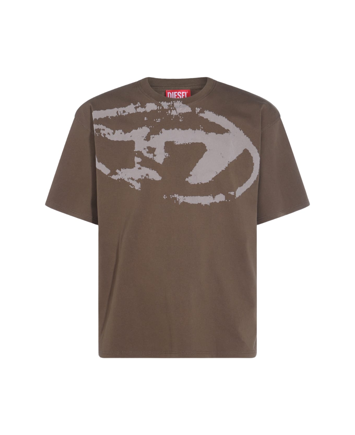 Diesel Beige Cotton T-shirt - Khaki