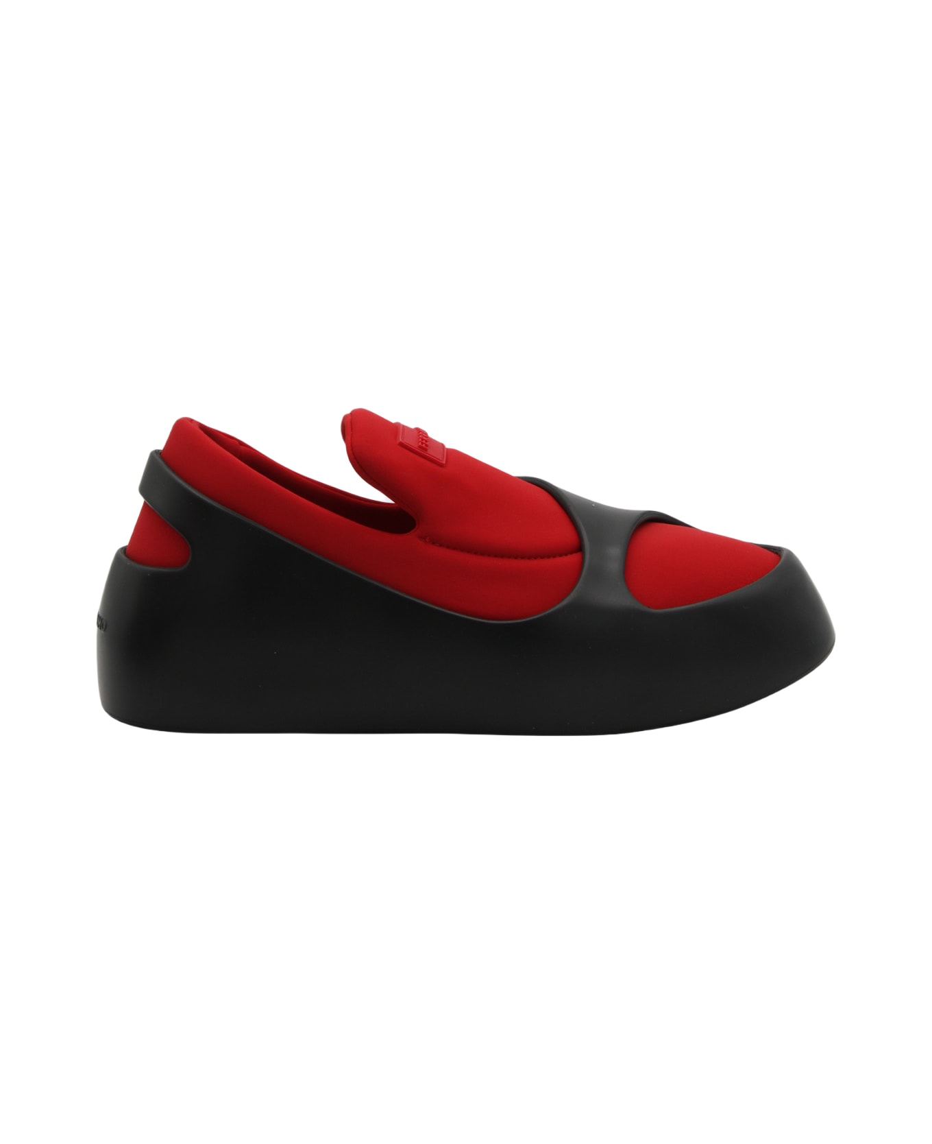 Ferragamo Black And Red Lunar Sneakers - BLACK-RED