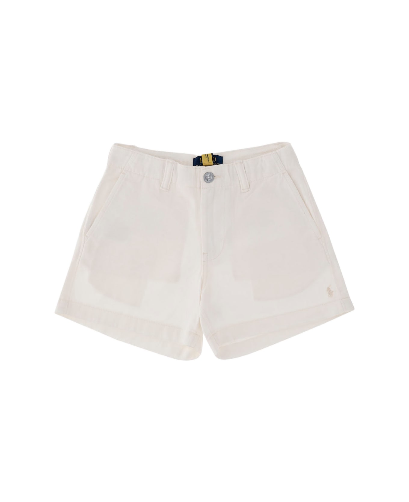 Polo Ralph Lauren Cotton Short Pants With Logo - White