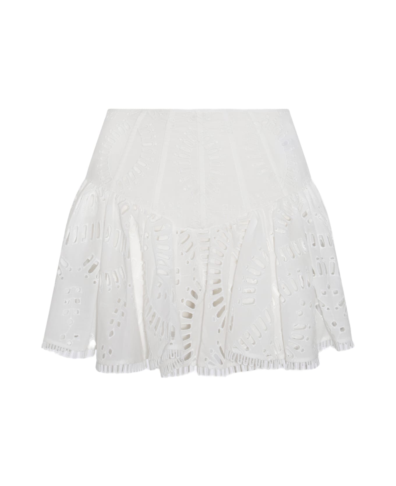 Charo Ruiz White Cotton Skirt スカート