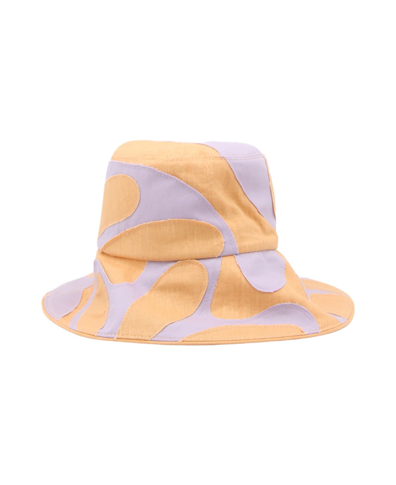 Helen Kaminski Lavander And Orange Ives Linen Hat